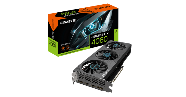 GIGABYTE RTX 4060 EAGLE 8GB GDDR6 (TRIPLE FAN) 128BIT PCIE 4.0 DP